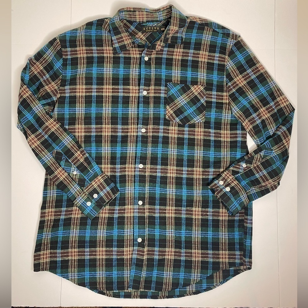 Vintage Activa Flannel Shirt Sz XXL